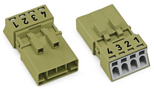 WAGO 890-274/072-000 Netz-Steckverbinder 890 Stecker Gesamtpolzahl: 4 16A Hellgrün 50St.