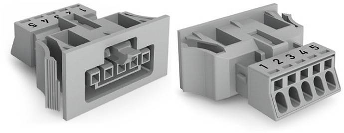 WAGO 890-745/060-000 Netz-Steckverbinder 890 Buchse Gesamtpolzahl: 5 16A Grau 50St.