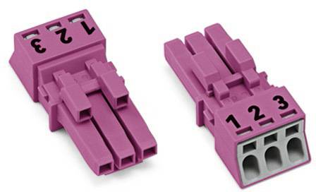 WAGO 890-283/082-000 Netz-Steckverbinder 890 Buchse Gesamtpolzahl: 3 16A Pink 50St.
