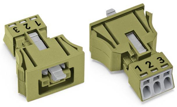 WAGO 890-763/071-000 Netz-Steckverbinder 890 Buchse Gesamtpolzahl: 3 16A Hellgrün 50St.