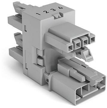 WAGO 890-1736 Verteilerblock 3 fach 890 Gesamtpolzahl: 4 16A Pink 50St.