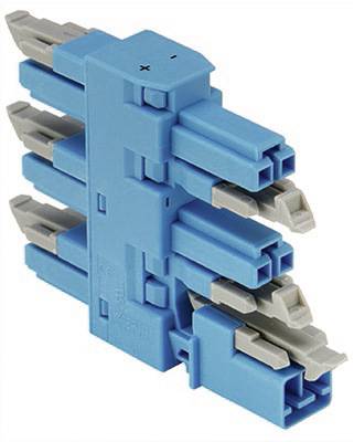 WAGO 890-1907 Verteilerblock 5 fach 890 Gesamtpolzahl: 2 16 A Blau 50 St.