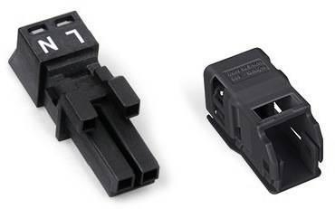 WAGO 890-202/342-000 Netz-Steckverbinder 890 Buchse Gesamtpolzahl: 2 16A Schwarz 50St.