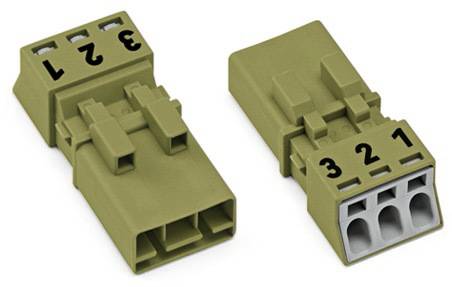 WAGO 890-273/073-000 Netz-Steckverbinder 890 Stecker Gesamtpolzahl: 3 16 A Hellgrün 50 St.