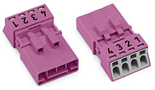 WAGO 890-294/081-000 Netz-Steckverbinder 890 Stecker Gesamtpolzahl: 4 16A Pink 50St.