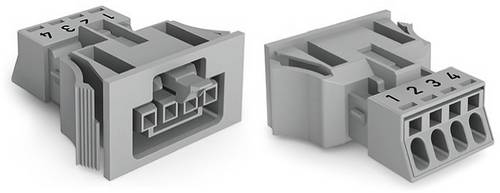 WAGO 890-744/064-000 Netz-Steckverbinder 890 Buchse Gesamtpolzahl: 4 16 A Grau 50 St.