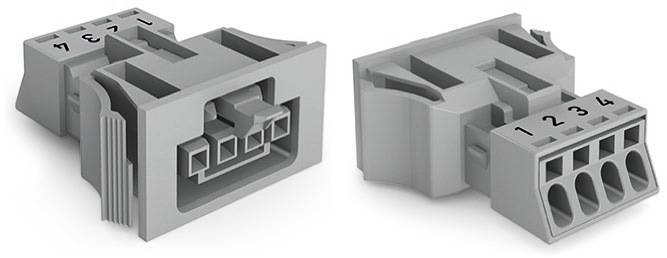 WAGO 890-744/064-000 Netz-Steckverbinder 890 Buchse Gesamtpolzahl: 4 16A Grau 50St.