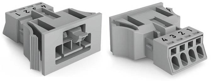WAGO 890-754/062-000 Netz-Steckverbinder 890 Stecker Gesamtpolzahl: 4 16A Grau 50St.