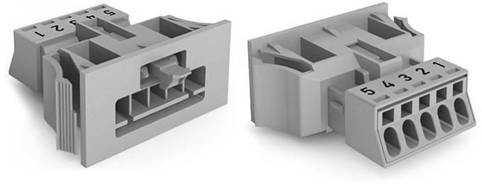 WAGO 890-755/062-000 Netz-Steckverbinder 890 Stecker Gesamtpolzahl: 5 16A Grau 50St.