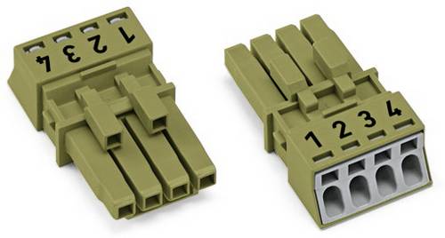 WAGO 890-264/073-000 Netz-Steckverbinder 890 Buchse Gesamtpolzahl: 4 16 A Hellgrün 50 St.