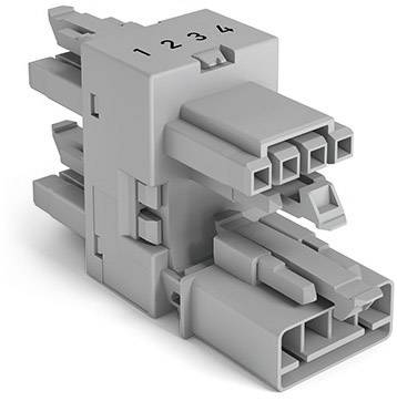 WAGO 890-1734 Verteilerblock 3 fach 890 Gesamtpolzahl: 4 16A Grau 50St.