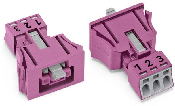 WAGO 890-783/081-000 Netz-Steckverbinder 890 Buchse Gesamtpolzahl: 3 16A Pink 50St.