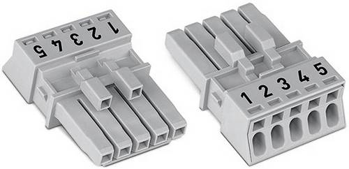 WAGO 890-245 Netz-Steckverbinder 890 Buchse Gesamtpolzahl: 5 16 A Grau 50 St.