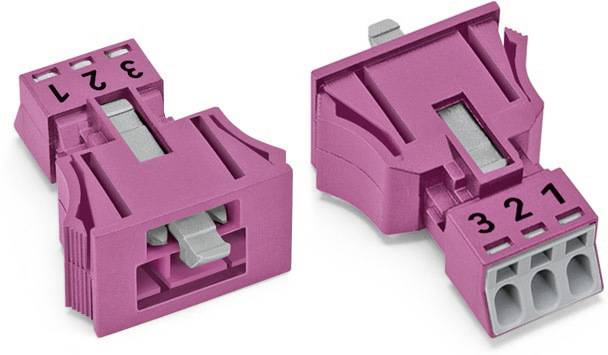 WAGO 890-793/082-000 Netz-Steckverbinder 890 Stecker Gesamtpolzahl: 3 16A Pink 50St.