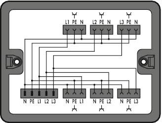 WAGO 899-631/105-000 Verteiler-Box 899 25A Schwarz 1St.