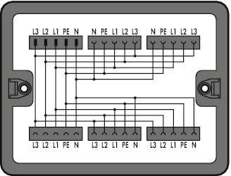 WAGO 899-631/187-000 Verteiler-Box 899 25A Schwarz 1St.