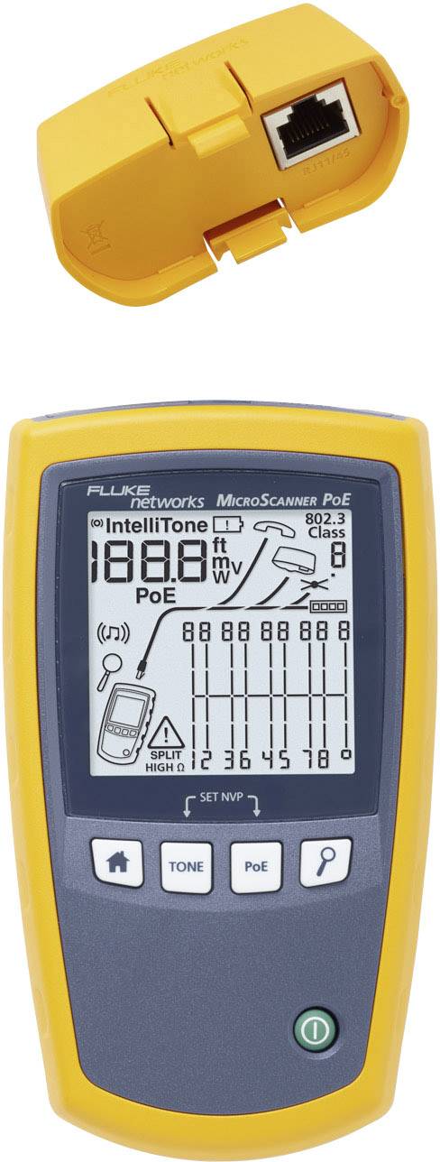 Fluke Networks Kabelmessgerät Set: MS-POE + MT-8200-63A MicroScanner™ POE + IntelliTone 200 Probe