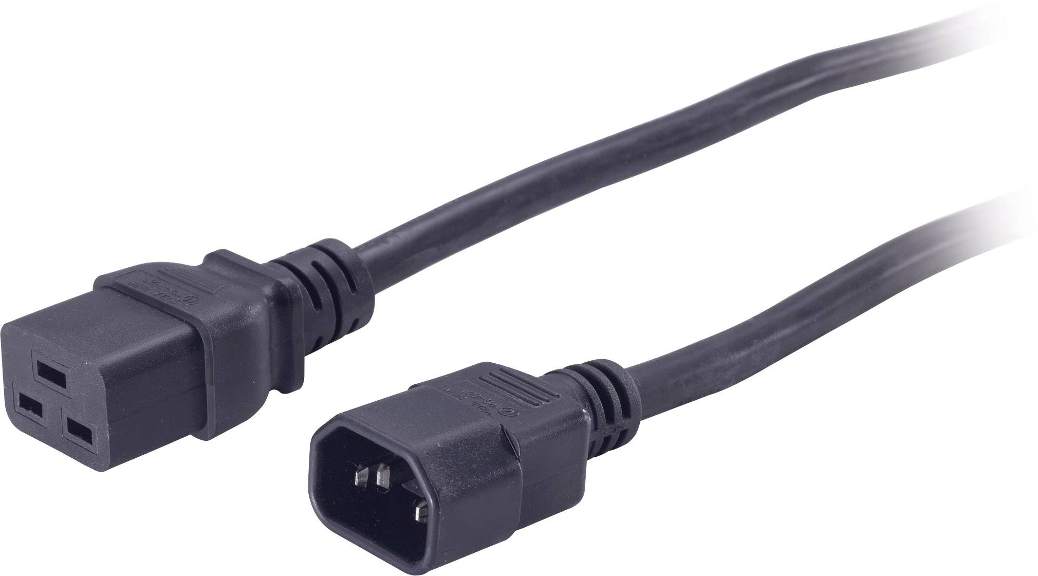 APC Strom Anschlusskabel [1x Kaltgeräte-Buchse C19 - 1x Kaltgeräte-Stecker C14] 2.00 m Schwarz
