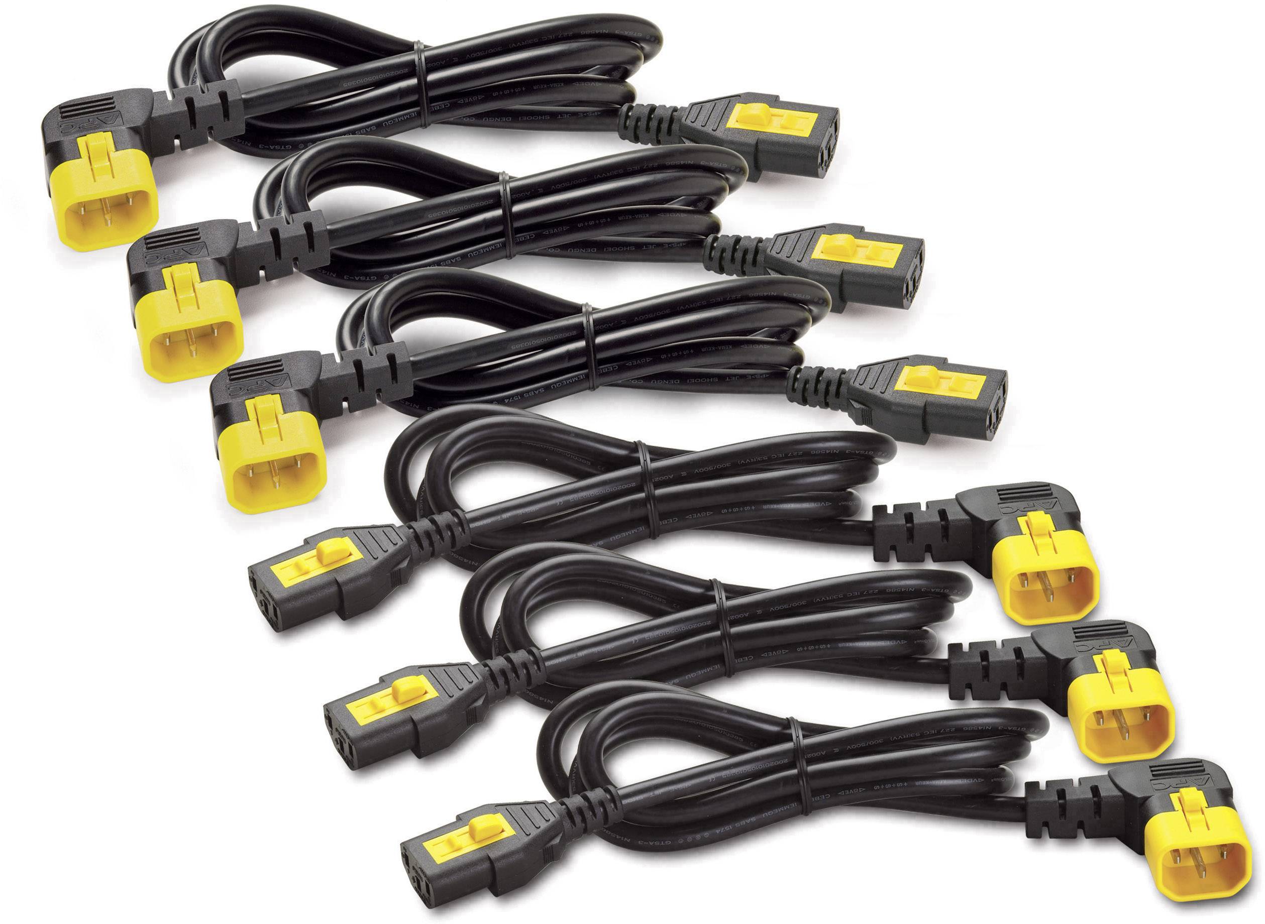 APC Strom Anschlusskabel [1x Kaltgeräte-Buchse C13 - 1x Kaltgeräte-Stecker C14] 1.83m Schwarz, Gelb