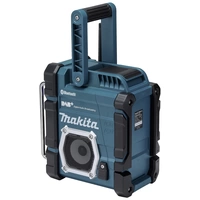 Makita Baustellenradio DAB+, UKW AUX, Bluetooth®, USB spritzwassergeschützt Türkis, Schwarz Makita Baustellenradio DAB+, UKW AUX, Bluetooth®, USB spritzwassergeschützt Türkis, Schwarz