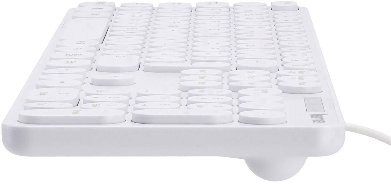 Hama KC-500 USB Tastatur Deutsch, QWERTZ, Windows® Weiß Multimediatasten