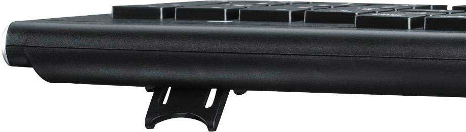 Hama Cortino Funk Tastatur, Maus-Set Multimediatasten Deutsch, QWERTZ Schwarz