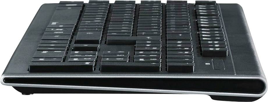 Hama Cortino Funk Tastatur, Maus-Set Multimediatasten Deutsch, QWERTZ Schwarz