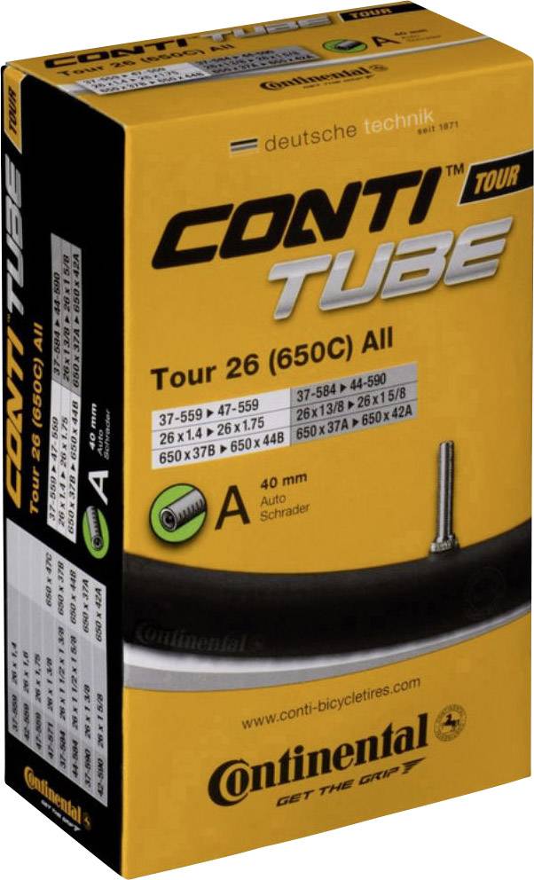 Continental Tour 26 37/559-47/597 AV40 Fahrradschlauch 26 Zoll Autoventil (AV)