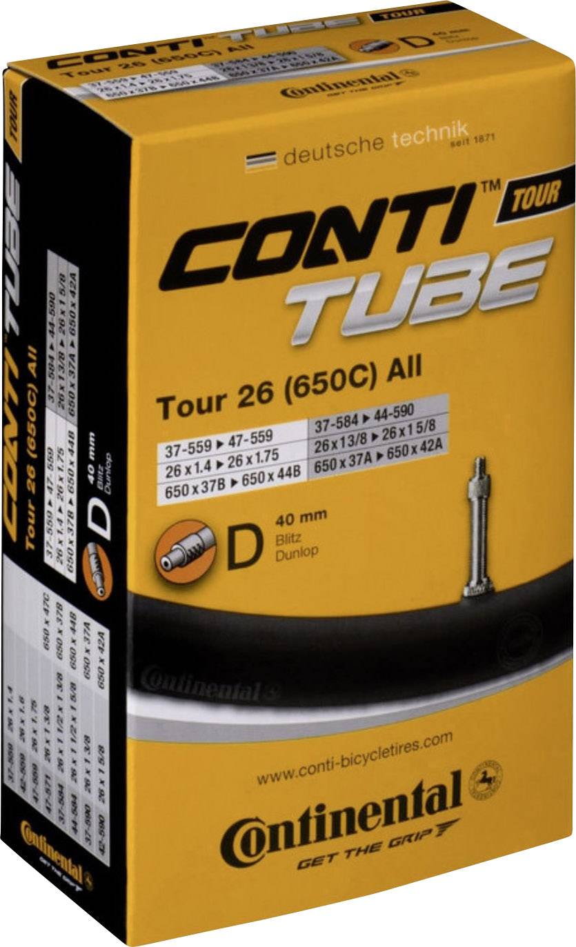 Continental Tour 26 37/559-47-597 DV40 Fahrradschlauch 26 Zoll Dunlopventil (DV)