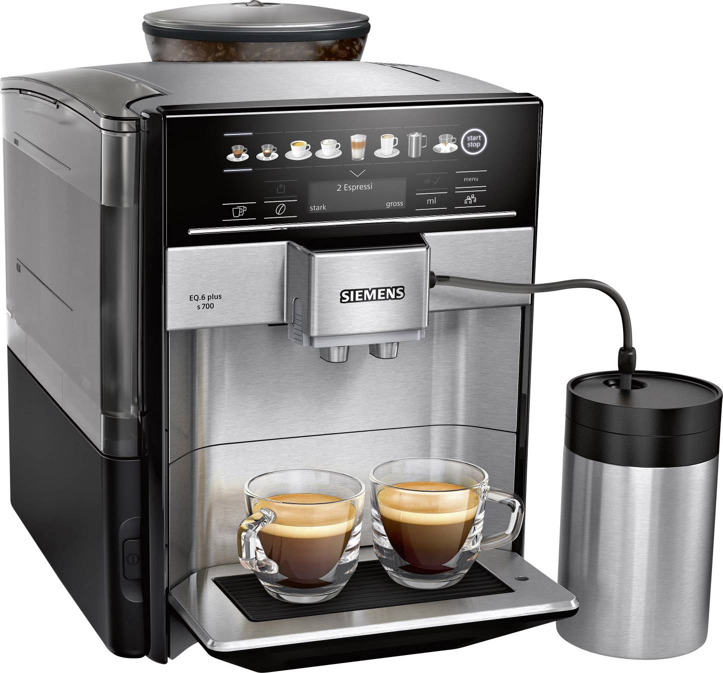 Siemens Hausgeräte EQ 6 plus S700 TE657M03DE Kaffeevollautomat Edelstahl