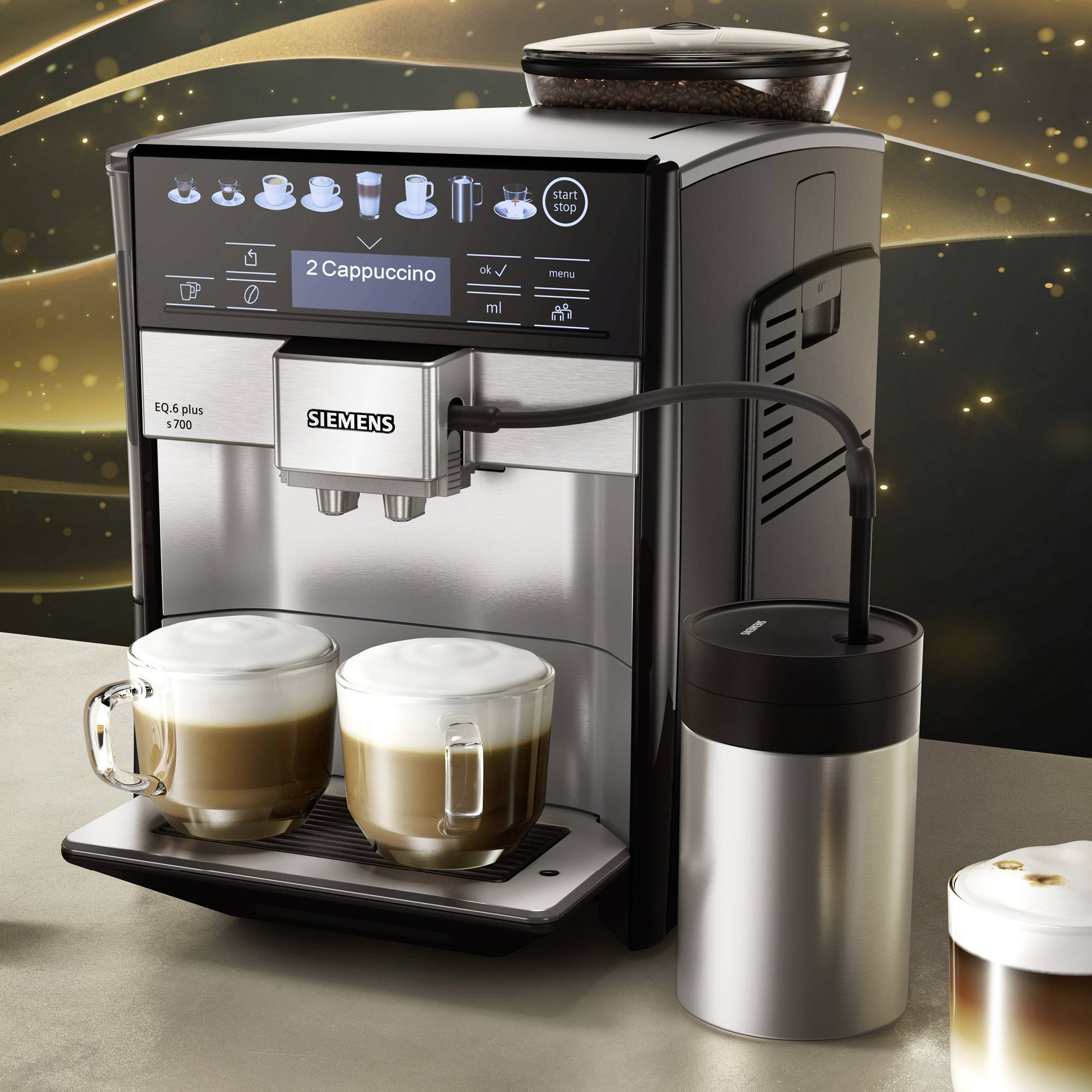 Siemens Hausgeräte EQ 6 plus S700 TE657M03DE Kaffeevollautomat Edelstahl