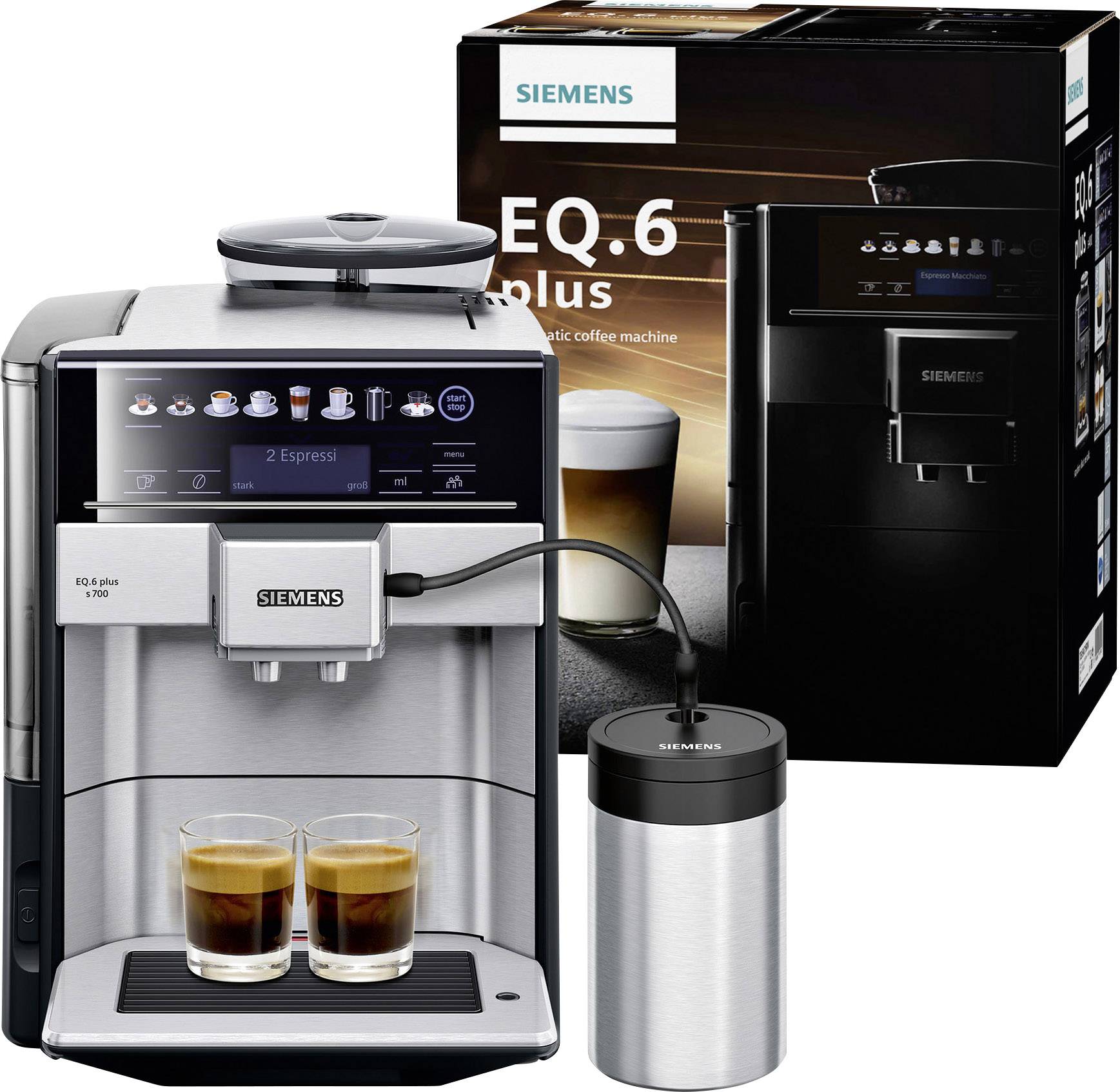 Siemens Hausgeräte EQ 6 plus S700 TE657M03DE Kaffeevollautomat Edelstahl