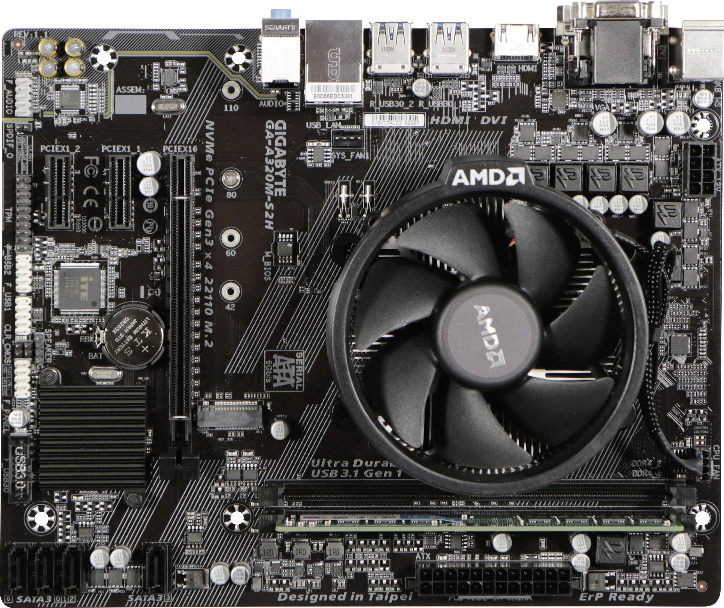 Gigabyte PC Tuning-Kit AMD Ryzen 3 2200G (4 x 3.5 GHz) 4 GB AMD Radeon Vega Graphics Vega 8 Micro-A