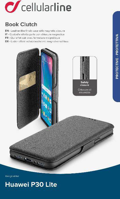 Cellularline BOOK CLUTCH Booklet Huawei P30 Lite Schwarz