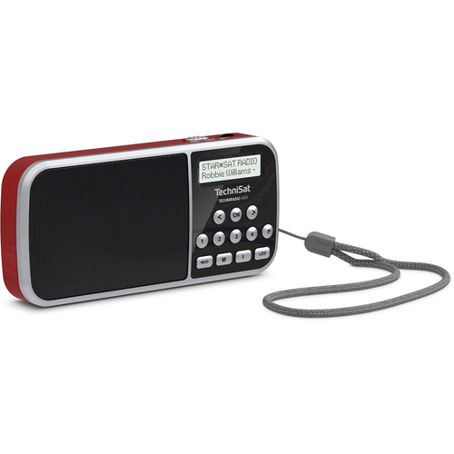 TechniSat Techniradio RDR Taschenradio DAB+ UKW AUX USB Taschenlampe Schwarz Rot