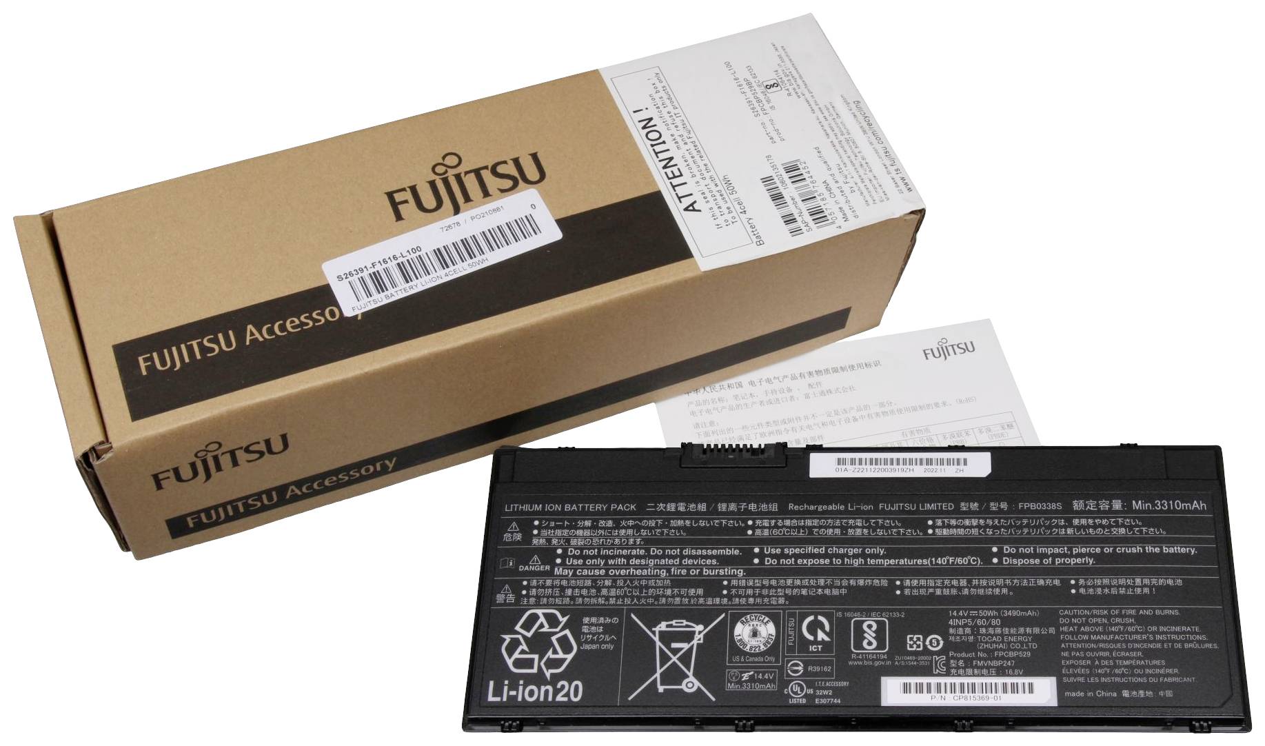 Fujitsu Notebook-Akku FUJ:CP734928-XX 14.4 V 3490 mAh Fujitsu