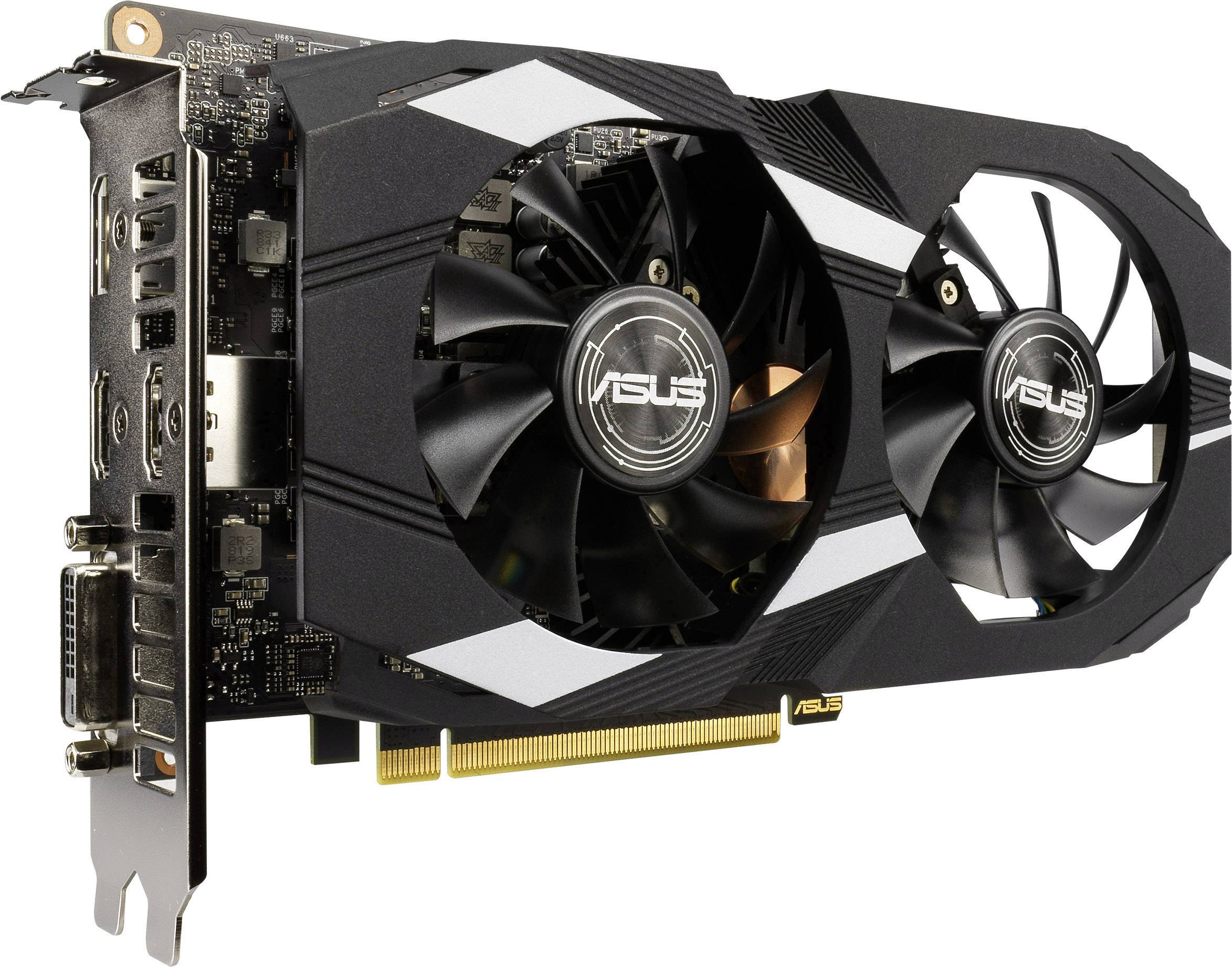 Asus Grafikkarte Nvidia GeForce GTX1650 Dual 4 GB GDDR5-RAM PCIe HDMI®, DisplayPort, DVI
