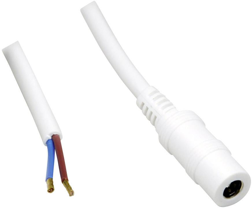 BKL Electronic 075204 Niedervolt-Anschlusskabel Niedervolt-Buchse - offene Kabelenden 5.50mm 2.10mm 1.00m 1St.