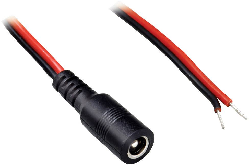 BKL Electronic 075160 Niedervolt-Anschlusskabel - 5.50 mm 2.10 mm 0.50 m 1 St.