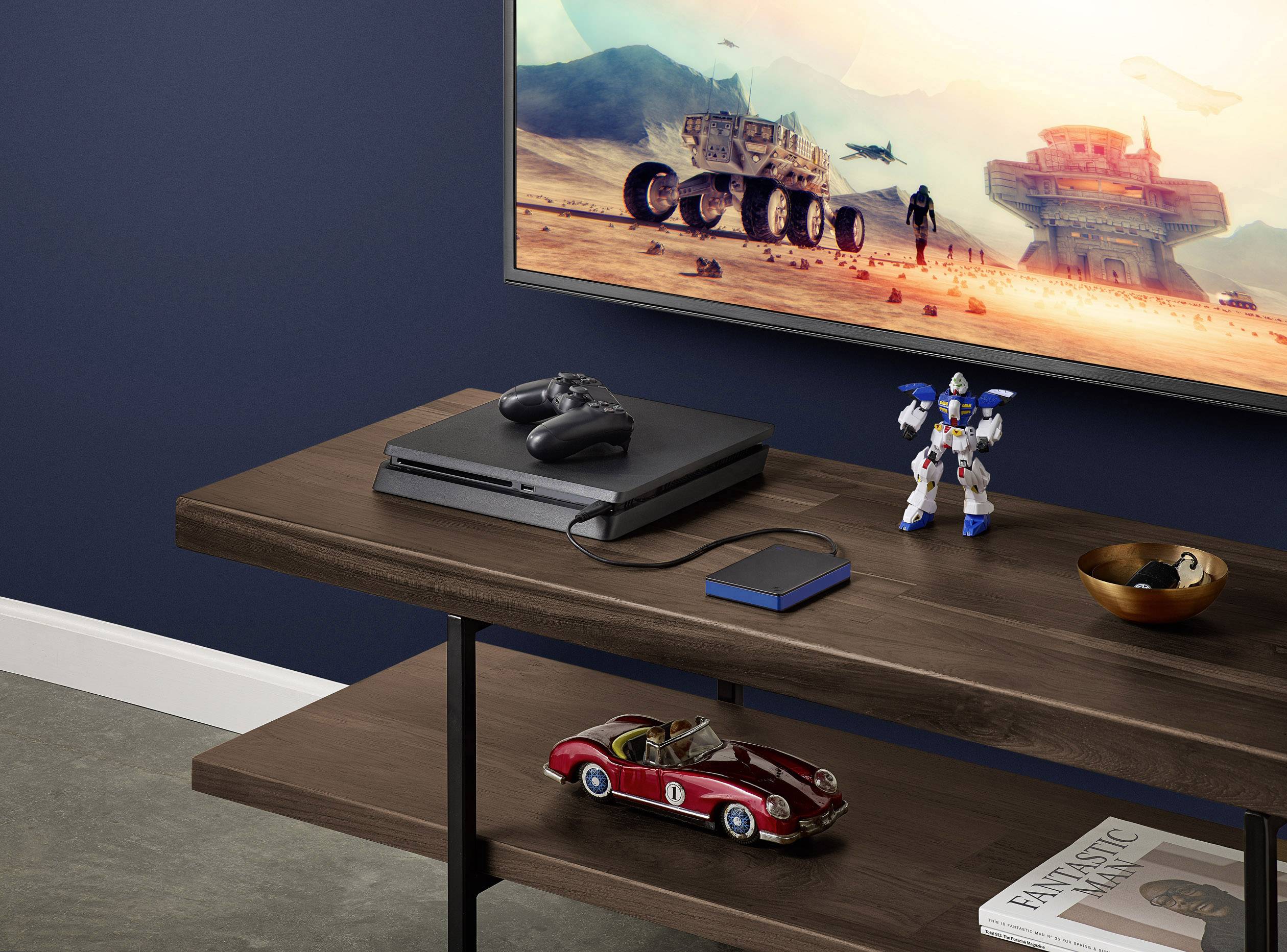 Seagate Game Drive for PS4 4TB Externe Festplatte 6.35cm (2.5 Zoll) USB 3.2 Gen 1 (USB 3.0) Schwarz, Blau STGD4000400