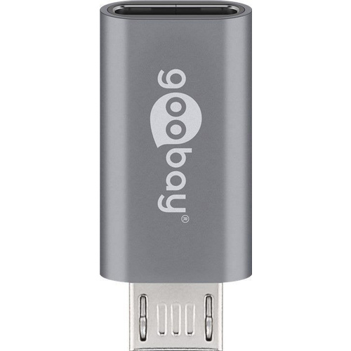 Goobay USB 2.0 Adapter [1x USB 2.0 Stecker Micro-B - 1x USB-C™ Buchse]