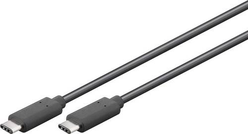 Goobay USB-Kabel USB 3.0 USB-C® Stecker, USB-C® Stecker 2.00 m Schwarz beidseitig verwendbarer Stec