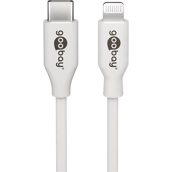 Goobay Datenkabel/Ladekabel [1x Apple Lightning-Stecker - 1x USB-C™ Stecker] 2.00 m Weiß
