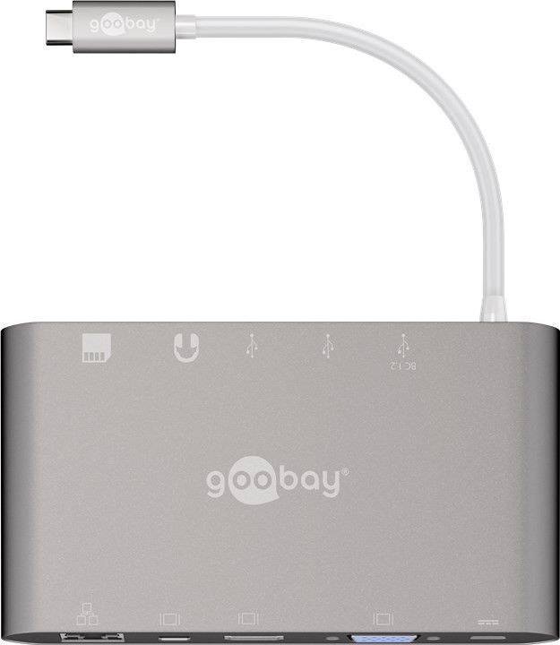 Goobay USB 3.2 Gen 1 (USB 3.0) Adapter [1x USB-C® Stecker - 1x USB 3.2 Gen 1 Buchse A (USB 3.0), USB 3.2 Gen 1 Buchse A (USB 3.0), USB 3.2 Gen