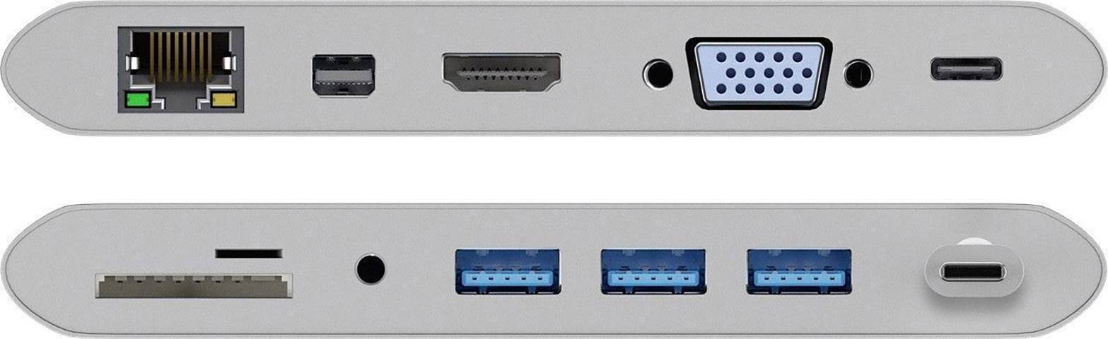 Goobay USB 3.2 Gen 1 (USB 3.0) Adapter [1x USB-C® Stecker - 1x USB 3.2 Gen 1 Buchse A (USB 3.0), USB 3.2 Gen 1 Buchse A (USB 3.0), USB 3.2 Gen