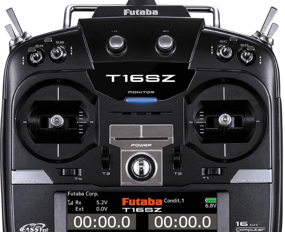 Futaba T16SZ Potless Hand-Fernsteuerung 2,4GHz Anzahl Kanäle: 16 inkl. Empfänger