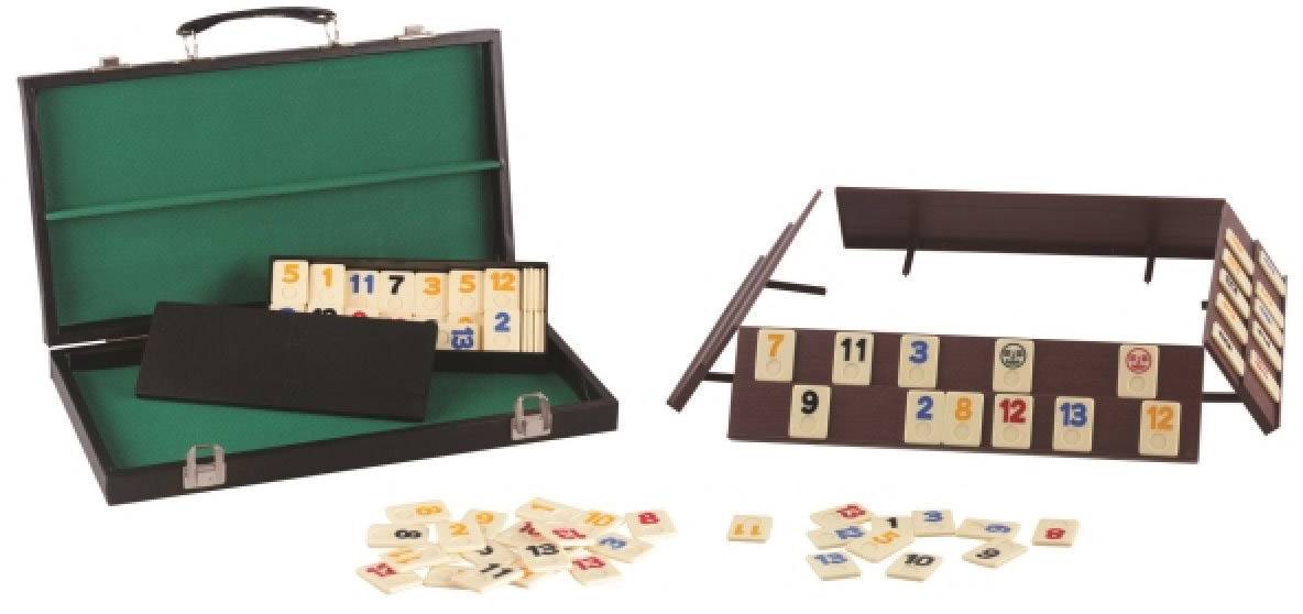 Vedes 0061096078 Natural Games Rummy im Koffer 106 Steine