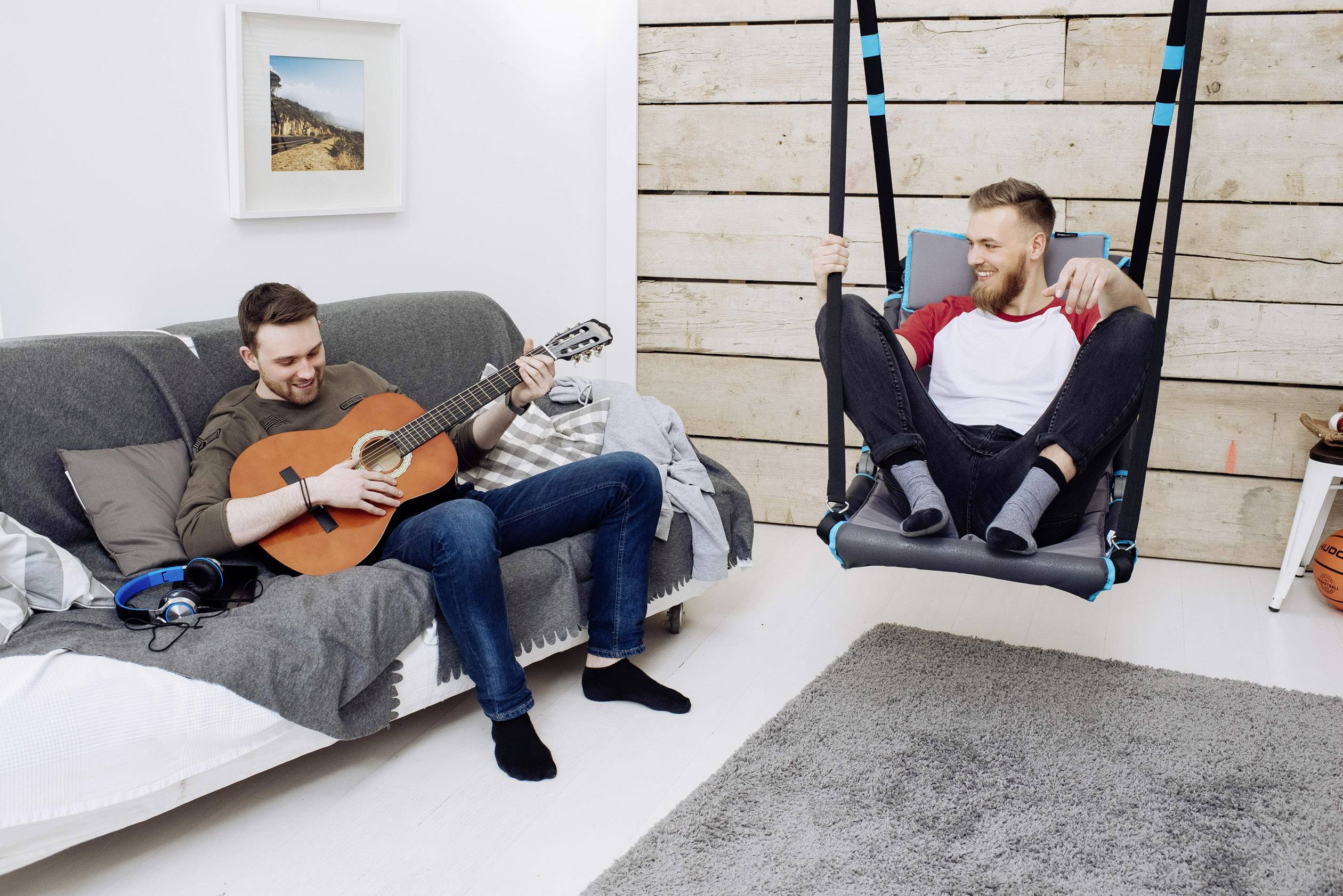 Hudora Nestschaukel Hollywood, anthrazit/türkis 72165