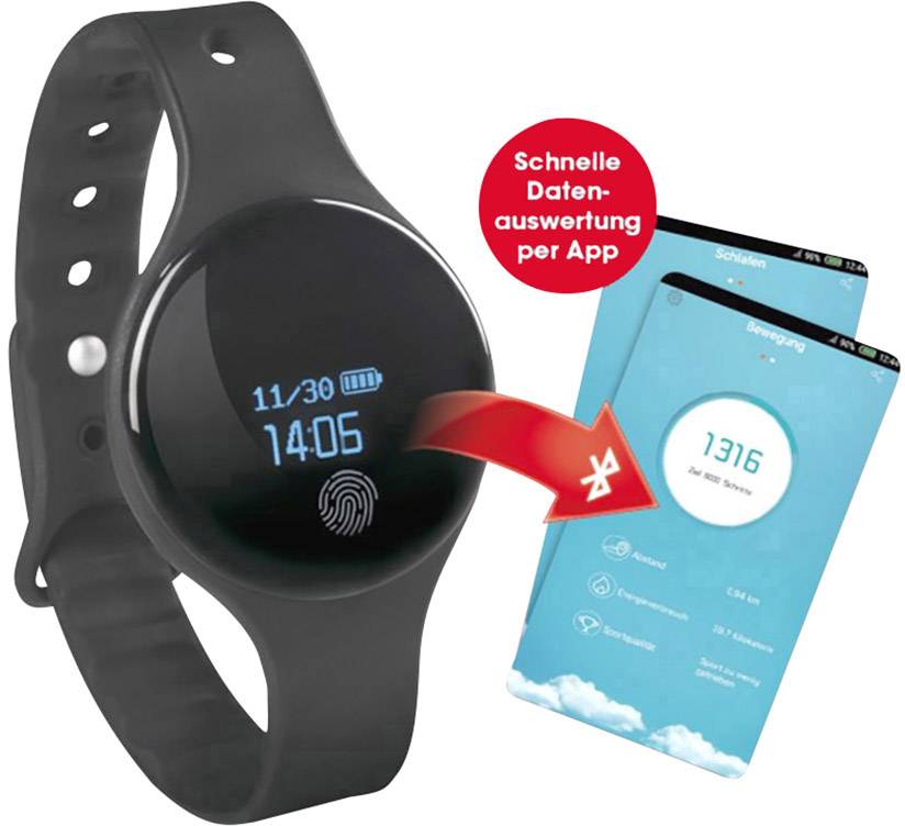VitalMaxx Fitness-Tracker Schwarz