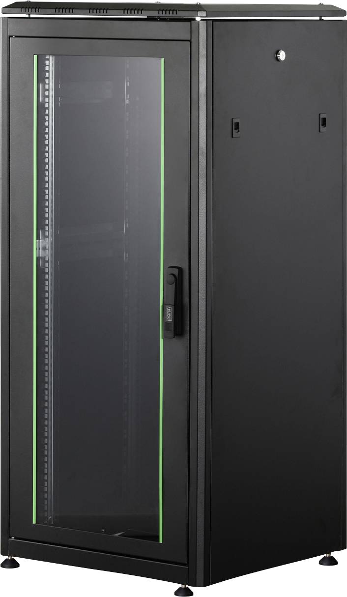 Digitus DN-19 26U-6/6-B-1 19 Zoll Netzwerkschrank (B x H x T) 600 x 1342 x 600mm 26 HE Schwarz (RAL 9005), Schwarz